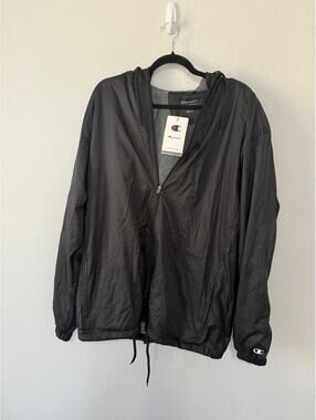 Champion men’s fleece lined thick windbreaker size large NWT